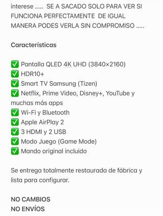 Smart TV Samsung 50 QLED 4K