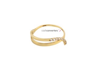 anillo oro 18k con piedra con circonita