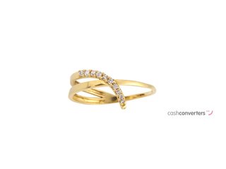 anillo oro 18k con piedra con circonita