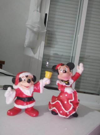 Figuras Mickey y Minnie PVC antiguas