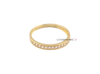 anillo oro 18k con piedra con circonita t. 12 (16,56 mm)