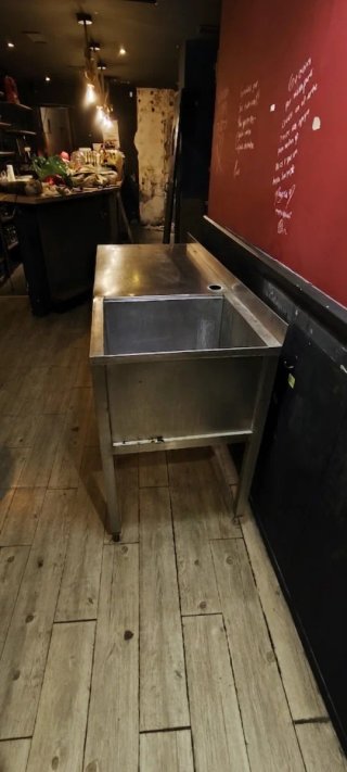 Fregadero cocina acero inoxidable con mesa