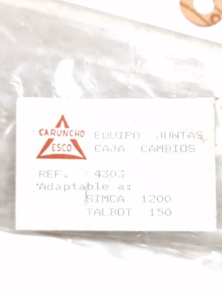 Juego juntas caja cambios SIMCA 1200. TALBOT 150