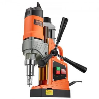 Taladro Magnético, Motor de 1450W, Diámetro de Perforación de 1.6 in, Taladro Magnético Eléctrico Portátil de 2810 lbf, con 11 Brocas de Coro, Velocidad de 850 RPM, Máquina de Perforación para Sup...