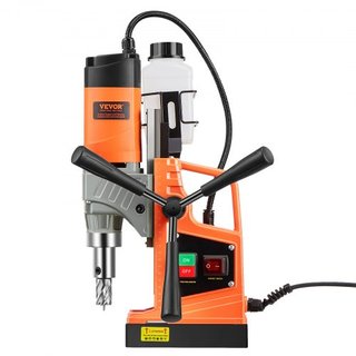 Taladro Magnético, Motor de 1450W, Diámetro de Perforación de 1.6 in, Taladro Magnético Eléctrico Portátil de 2810 lbf, con 11 Brocas de Coro, Velocidad de 850 RPM, Máquina de Perforación para Sup...