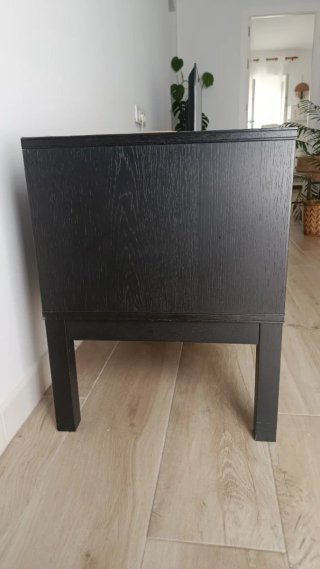 Mueble TV 160cm Negro y Beige
