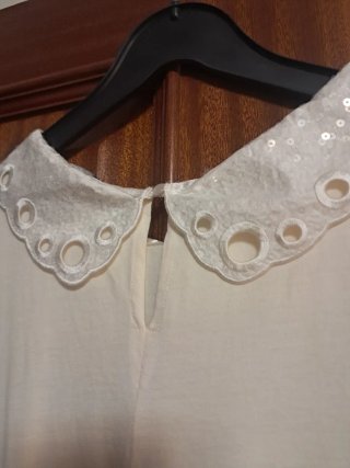 Blusa H&M cuello Peter Pan