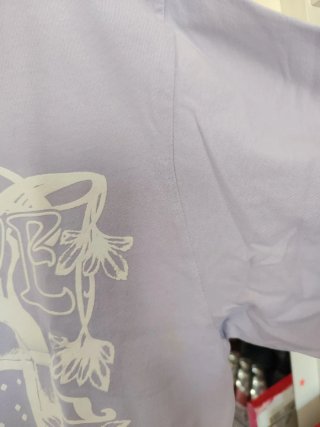 Camiseta Bershka Oversize Lila Talla XS