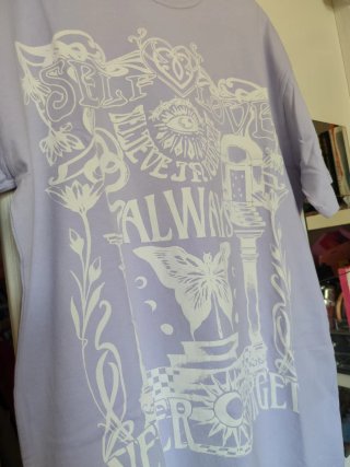 Camiseta Bershka Oversize Lila Talla XS