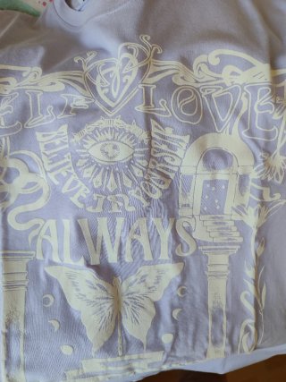 Camiseta Bershka Oversize Lila Talla XS