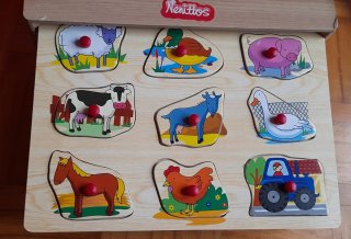 4 Tableros Nenittos Madera Encajar Piezas