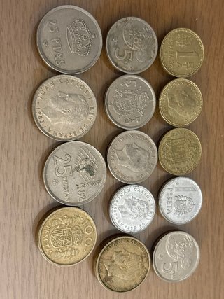 Lote Monedas antiguas España Juan Carlos I Franco