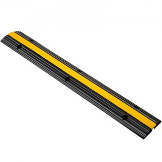 Paquete de 4 rampas protectoras de cable de goma de 1 canal 102x15.5x3 cm Capacidad de carga pesada 8164.7 kg Cubierta de cable de alambre Rampas de bache de entrada Cubierta protectora de cable d...
