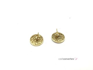 pendientes oro 18k con piedra con circonita