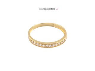 anillo oro 18k con piedra con circonita