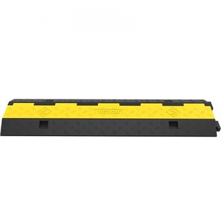 Rampas de Protección de Cable, 4 Paquetes de 2 Canales de Bache, 101x24.5x5 cm Bache Modular de Caucho con Capacidad de Carga de 4989.5 kg, Rampas de Cable para Protección de Cables en Entradas de...