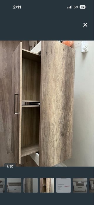 Cómoda de madera + MESITA DE NOCHE  DE REGALO