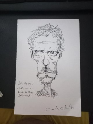 Acuarela Dr. House Hugh Laurie