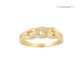 anillo oro 18k con piedra con circonita