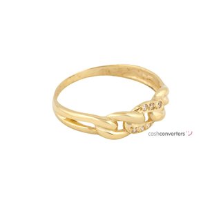 anillo oro 18k con piedra con circonita