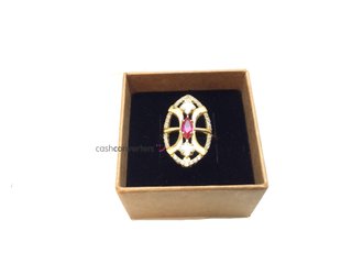 sortija oro 18k con piedra con circonita
