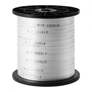 Cinta de Tirar de Poliéster, 1/2" x 528' Cinta Plana Mule, Capacidad de Tensión de 1250 lbf, Cinta de Tirar de Cable con Webbing Impreso para Empaque, Jardinería, Eléctrico Comercial, Trabajo de C...