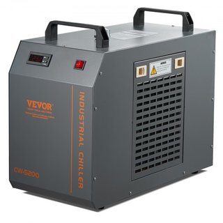 Enfriador de Agua Industrial, CW-5200, Sistema de Enfriamiento de Agua Industrial con Compresor Incorporado, Capacidad del Tanque de Agua de 7L, Tasa de Flujo Máxima de 18 L/min, para Máquina de G...