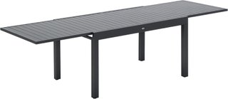 Mesa de Jardín Extensible para 8-10 Personas con Estructura de Aluminio, 135-270X90X75Cm, Gris