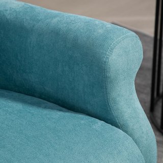 Sillón Eléctrico Elevador Reclinable 135°, Sillón Relax Eléctrico en Tejido Efecto Lino Con Mando a Distancia, Reposapiés Y 2 Bolsillos Laterales para Salón, Azul