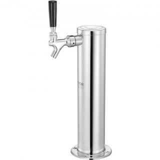 Kit de Torre de Kegerator, Kit de Conversión de Cerveza de Un Solo Grifo, Dispensador de Torre de Cerveza de Acero Inoxidable con Regulador de Doble Medidor W21.8 y Acoplador de Barril de Sistema ...