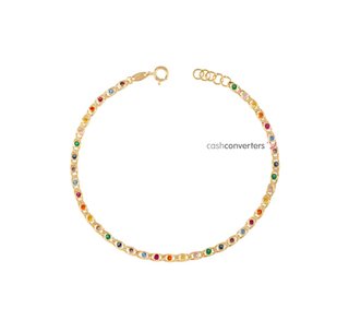 pulsera oro 18k con piedra con circonita