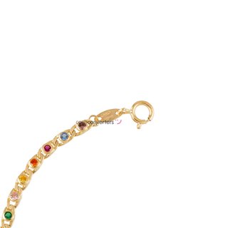 pulsera oro 18k con piedra con circonita