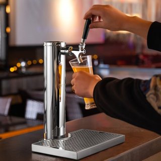 Kit de Torre de Kegerator, Kit de Conversión de Cerveza de Un Solo Grifo, Dispensador de Torre de Cerveza de Acero Inoxidable con Regulador de Doble Medidor W21.8 y Acoplador de Barril de Sistema ...