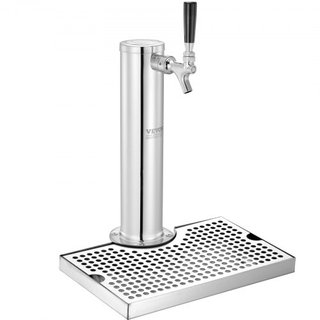 Kit de Torre de Kegerator, Kit de Conversión de Cerveza de Un Solo Grifo, Dispensador de Torre de Cerveza de Acero Inoxidable con Regulador de Doble Medidor W21.8 y Acoplador de Barril de Sistema ...