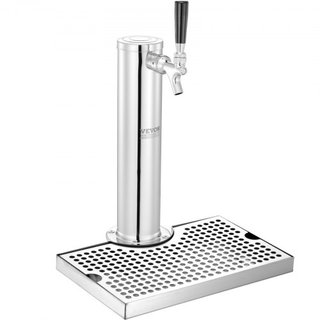 Kit de Torre de Kegerator, Kit de Conversión de Cerveza de Un Solo Grifo, Dispensador de Torre de Cerveza de Acero Inoxidable con Regulador de Doble Medidor W21.8 y Acoplador de Barril de Sistema ...