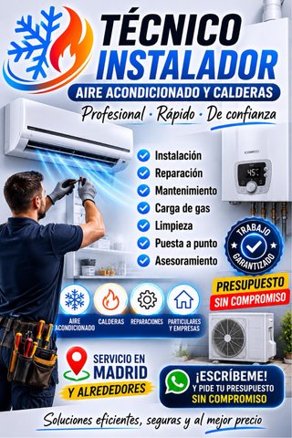 TECNICO/INSTALADOR AIRES ACONDICIONADOS Y CALDERAS