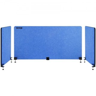 Pannello Divisore da Scrivania 60'', Pannello Privacy Acustico a 3 Pannelli, Pannello Privacy Acustico che Assorbe Suoni, Riduce Rumore e Distrazioni Visive, Divisore Leggero da Fissaggio...