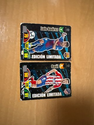 Cromos Panini Adrenalyn 2017/18 Luis Suárez y Saúl