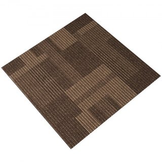 Losas de Alfombra Reutilizables, Losas de Alfombra de 24" x 24" con Acolchado Adjunto, Losas de Alfombra Suaves y Acolchadas, Instalación Fácil DIY para Dormitorio y Sala de Estar (24 Losas, Marró...