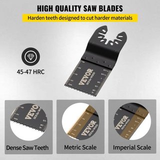100PCS Hoja de Sable Oscilante, Kit de Hojas Multiherramienta de Liberación Rápida, Hojas de Herramienta HCS para Madera Plástico, Compatible con Dewalt Dremel Fein Worx Bosch Makita Milwaukee