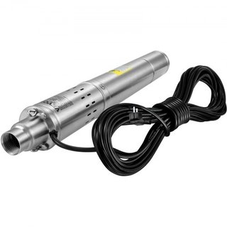 Bomba Sumergible de Pozo Profundo, 550W 230V/50Hz, 35L/min 108 m de Altura Resistente a Arena <5%, Cable Eléctrico de 20 m, Bombas de Agua de Acero Inoxidable de 7.6 cm para Uso Industrial, Irriga...