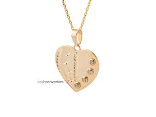 cadena oro 18k con piedra con circonita 23cm