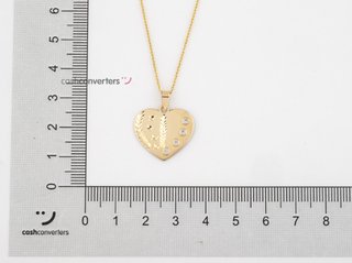 cadena oro 18k con piedra con circonita 23cm