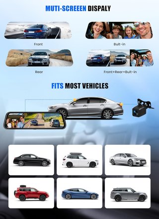 CAMECHO Mirror Dash Cam Espejo Retrovisor