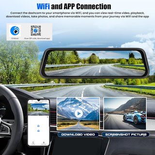 CAMECHO Mirror Dash Cam Espejo Retrovisor