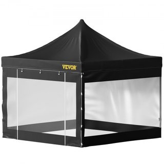 Tienda de Carpa Plegable de 304.8 x 304.8 cm, Gazebo de Patio Exterior con Paredes Laterales Desmontables y Bolsa con Ruedas, Refugio de Gazebo Instantáneo Resistente a UV y a Prueba de Agua para ...