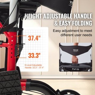 Caminador y silla de transporte 2 en 1 para personas mayores, combo de caminador y silla de ruedas plegable con reposapiés, caminador de movilidad de aluminio ligero con manillar ajustable, ruedas...