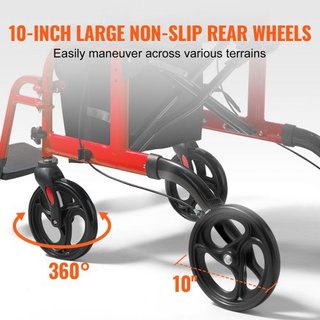 Caminador y silla de transporte 2 en 1 para personas mayores, combo de caminador y silla de ruedas plegable con reposapiés, caminador de movilidad de aluminio ligero con manillar ajustable, ruedas...