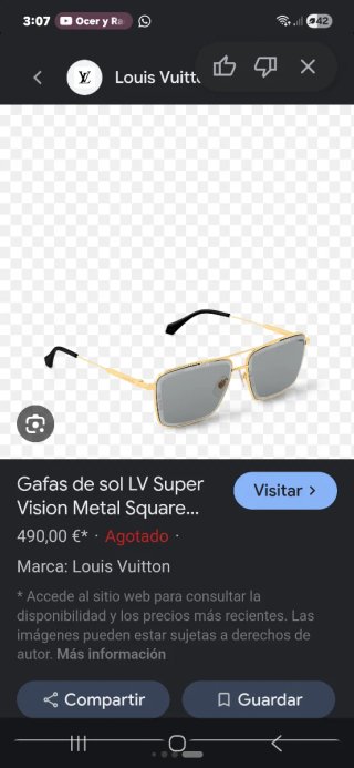Gafas Louis Vuitton Super Vision Metal Square