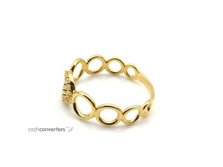 anillo oro 18k con circonita